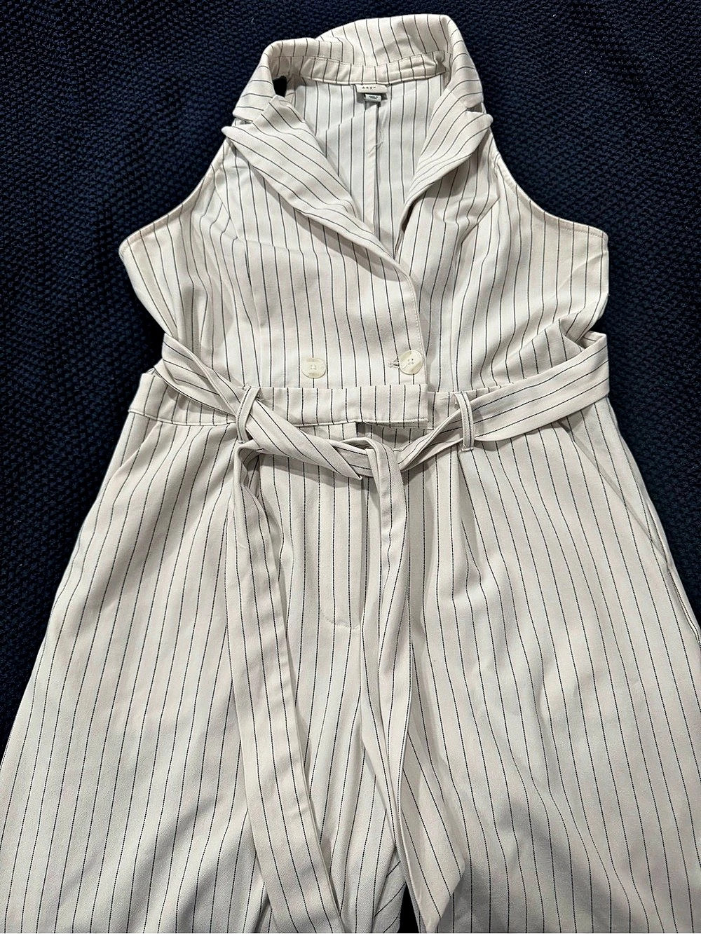 a new day Striped Wide Leg Jumpsuit Size Large